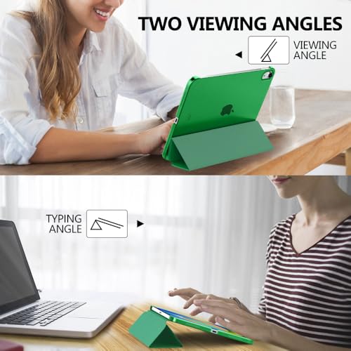 MoKo for iPad (A16) 11th Generation Case 11 Inch 2025, iPad 10th Generation Case 10.9 Inch 2022, Slim Stand Hard PC Translucent Back Shell Smart Cover, Support Touch ID, Auto Wake/Sleep, Forest Green - Image 5