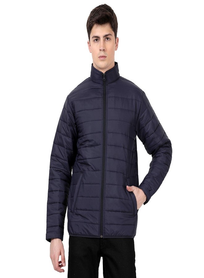 Scott International جاكيت رجالي مبطن بأكمام طويلة من سكوت إنترناشونال (SS21_TW-FSLV-BU-L، أزرق داكن) - Image 1