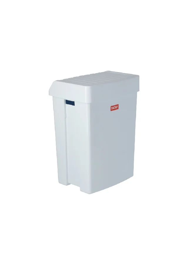 TATAY Elegant and Modern Design Durable Plastic Laundry Hamper White 49 L 1101001