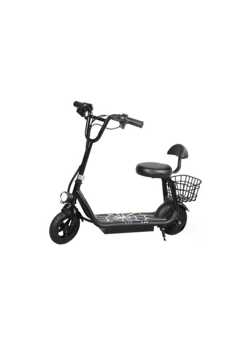 Limodo electric scooter black - B3, Back Basket, Comfort Seat, Max Speed 15 KM/H, Range 10-15 KM, 8-inch Wheels, Small Size, Big Fun. - Image 1