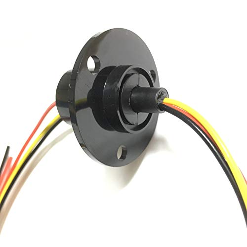 Taidacent 3 Wire 4 Wire 5A 10A 15A 30A Electrical Slip Ring Collector Ring Rotary Electrical Contact Joint Rotary Connector Commutator (10A Diameter 22mm) - Image 4