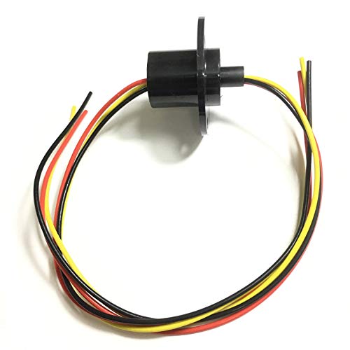 Taidacent 3 Wire 4 Wire 5A 10A 15A 30A Electrical Slip Ring Collector Ring Rotary Electrical Contact Joint Rotary Connector Commutator (10A Diameter 22mm) - Image 1