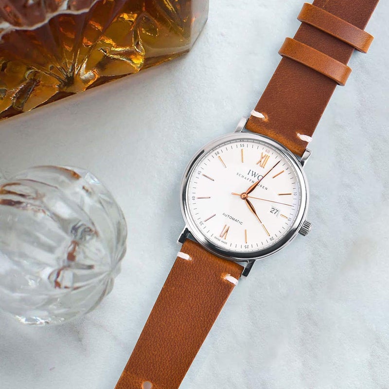 Ritche أحزمة ساعة جلدية أصلية كلاسيكية 20 مم لساعة أوميغا × سواتش مونسواتش مع إطلاق سريع، أحزمة جلدية عتيقة متوافقة مع ساعة تيمكس ويكندر للرجال، هدايا الفيل الأبيض، هدايا صغيرة للرجال - Image 2