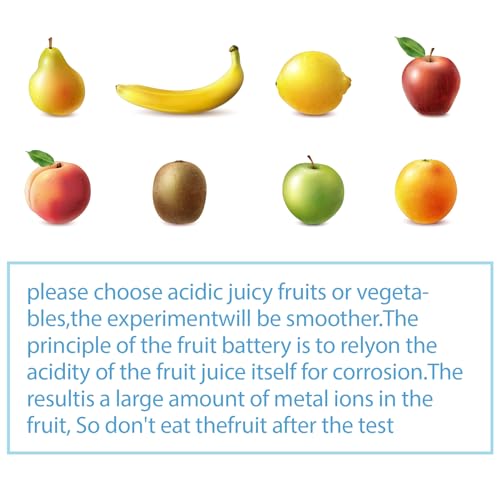 Sntieecr Fruit Battery Science Experiment Kit with Instruction Potato Science Educational Kit for School Sciences Project Kids DIY STEM Lab Experiments - Image 5