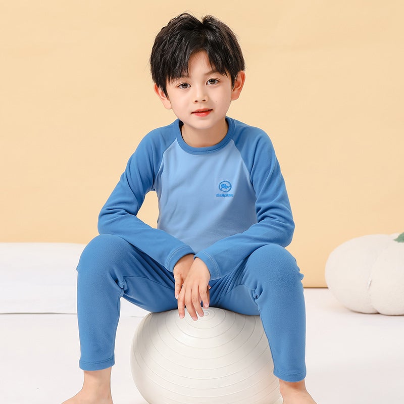 Boys' Autumn Clothes Long Pants Suit Bottoming Medium And Big Children'S Sweater Pants Pajamas Girls' Children'S Thermal Underwear - Image 3