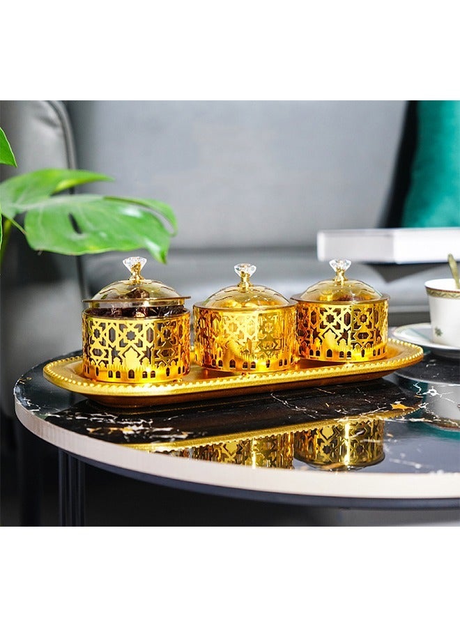 توبيتش ديكورات رمضان للمنزل ، ديكورات رمضان تنظيف مريحة الشرق الأوسط علبة الحلوى متطورة حامل عرض الحلوى  - Image 5
