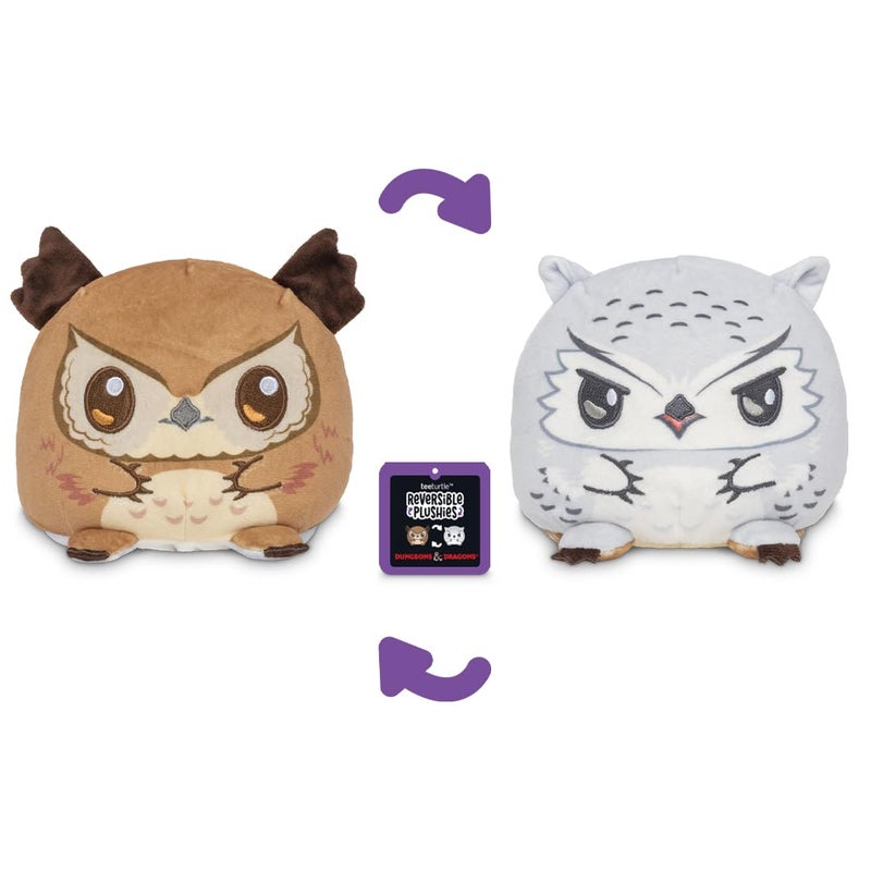 TeeTurtle Reversible Dungeons and Dragons Owlbear 4-Inch Two-Sided Flip Plush Toy with Embroidered Details - Cute Mini Collectible Plush for Kids, Teens, and Adults - Image 3
