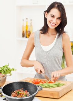HK 12-Piece Granite-Coated Nonstick Pan, Stockpot, Frying Pan and Pot Set  - Image 3