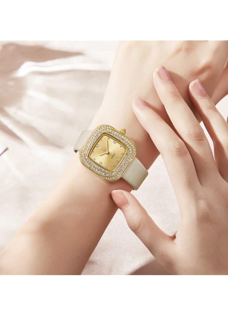 OLEVS Women's Business Leather Strap Small Dial Formal Analog Quartz Waterproof Luminous Classic Casual Retro Strap 5512 - Image 2