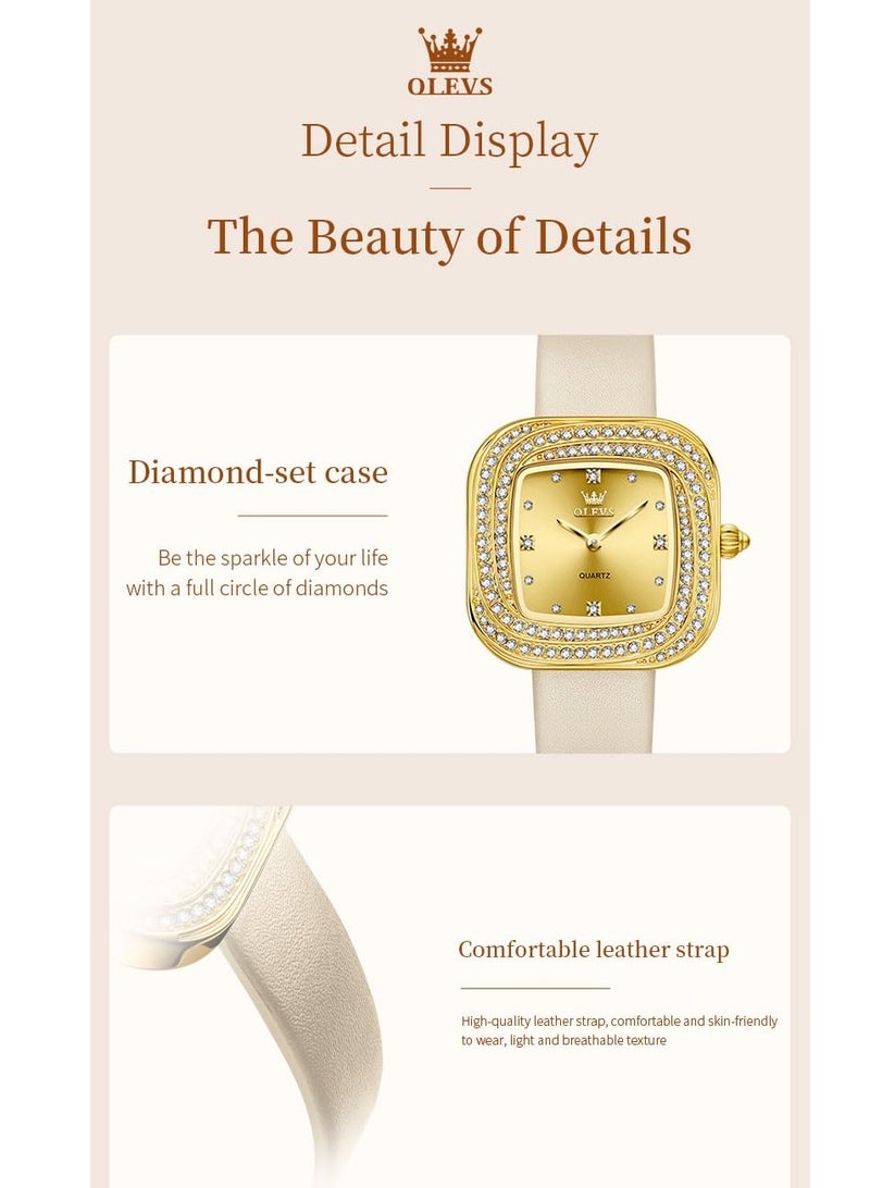 OLEVS Women's Business Leather Strap Small Dial Formal Analog Quartz Waterproof Luminous Classic Casual Retro Strap 5512 - Image 4