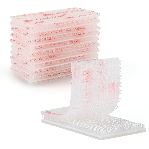 Bulina 3M Dual Lock SJ3560 1"x 2" 10PCS Clear Reclosable Fastener Heavy Duty Interlocking Tape Mushroom Shaped Sticky Hook Lock Mounting Tape for EZ Pass Holder Indoor Outdoor Use - Image 1