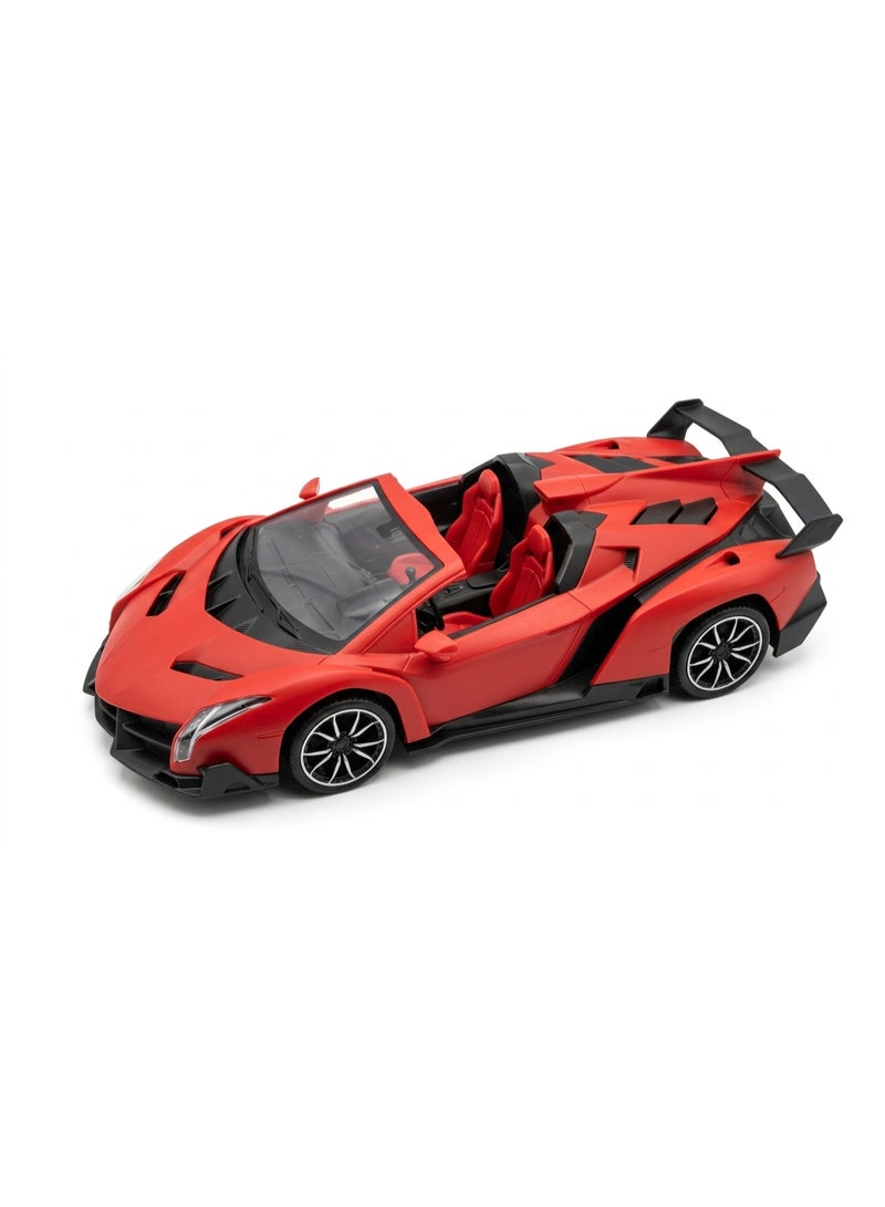 Remote Control Convertible Racing Car for Kids - Open-Top High-Speed Sports Car with Anti-Slip Tires & Ergonomic Wireless Controller (Red)