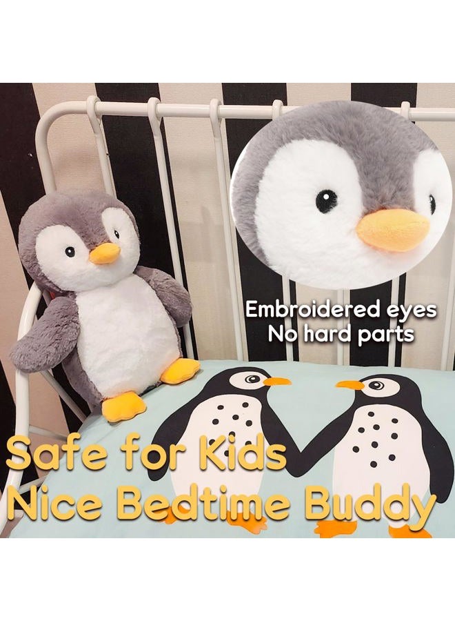 WEIGEDU King Penguin Stuffed Animals with Embroidered Eyes, Baby Penguin Plush Toys for Boy Girl Kids Birthday Christmas Bedtime Gifts, 12 inches - Image 4