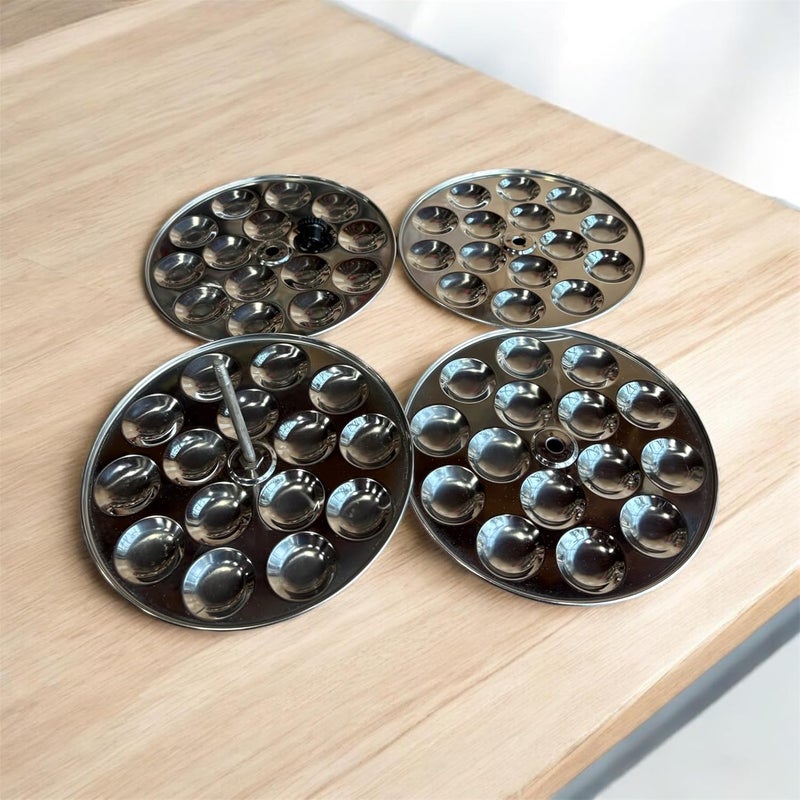 GBW Stainless Steel Idly Idli Stand Compatible for Outer Lid Cooker18x4 Plates Steel Standard Mini Idli - Image 4