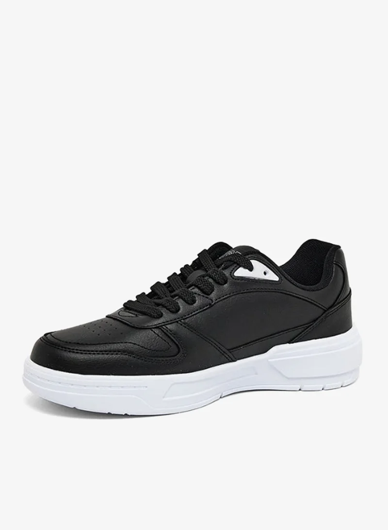 يو اس بولو اسن U.S. Polo Assn. Women's Casual Lace-Up Sneakers | Lightweight Platform Sole | Comfortable Everyday Fashion Shoes | Black/White