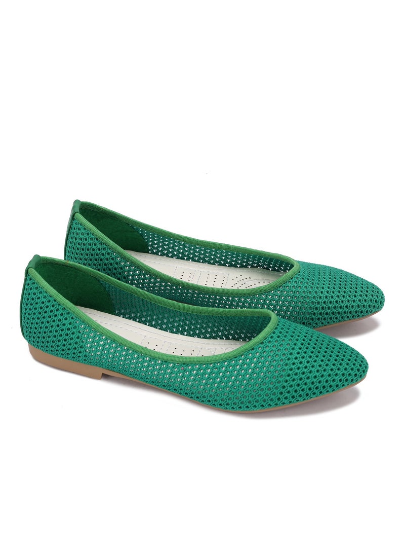 باليرينا نسائية خفيفة بسطح شبكي وتصميم مفرغ و نعل مريح - Image 1