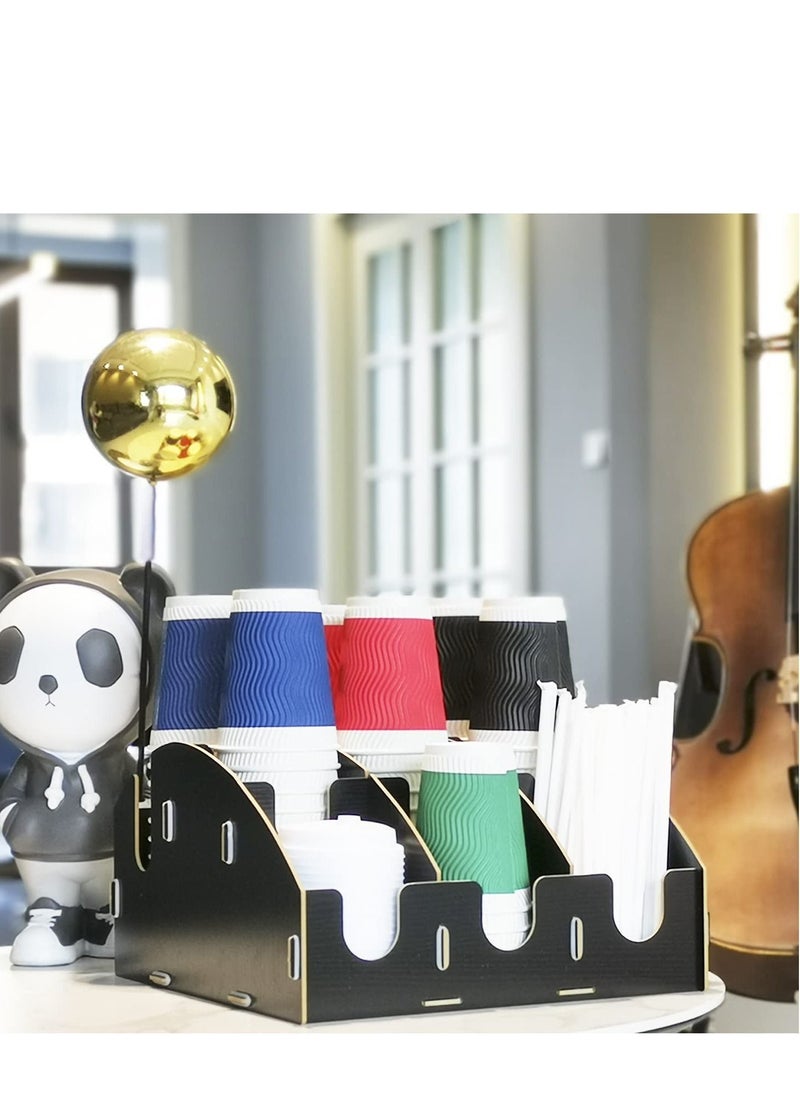9 Units Holder Coffee Condiment Cup Organizer Stand
