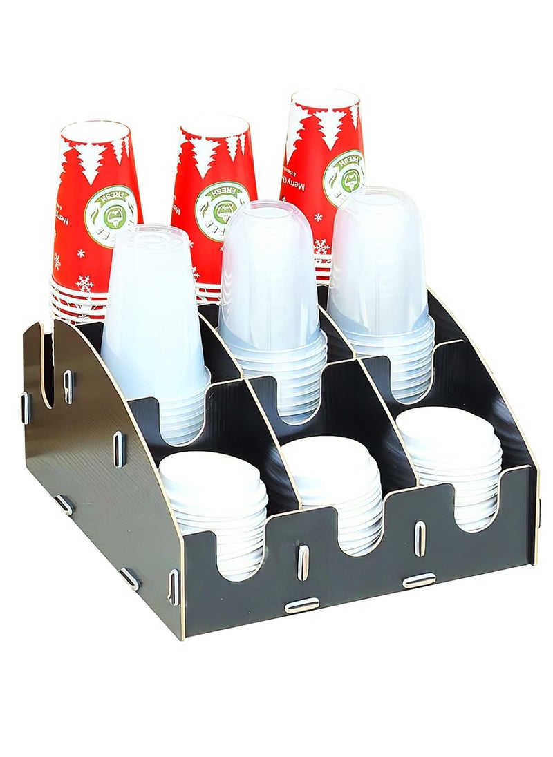 9 Units Holder Coffee Condiment Cup Organizer Stand