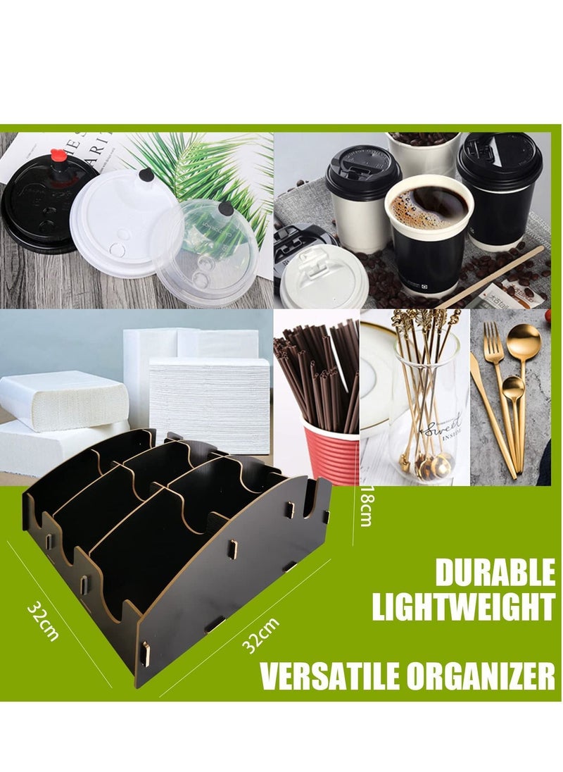 9 Units Holder Coffee Condiment Cup Organizer Stand