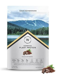 Organic Vegan Plant Protein Powder 22G European Pea Protein Isolate 5G Bcaa, Superfoods, Fiber For Muscle Growth, Italian Cafe Mocha 500Gm