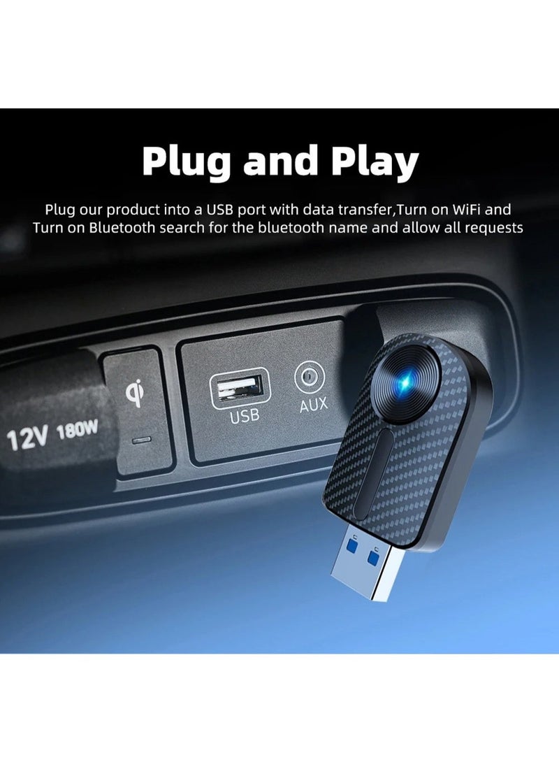 ديقيساند محول لاسلكي 2 في 1 لـ Apple CarPlay و Android Auto - دونجل صغير مطور لعام 2026 مزود بمنفذ USB-C، يعمل بمجرد التوصيل، يحول النظام السلكي الأصلي إلى نظام لاسلكي بسلاسة، اتصال تلقائي سريع بدون تأخير للسيارات موديل 2016 وما بعدها - Image 4