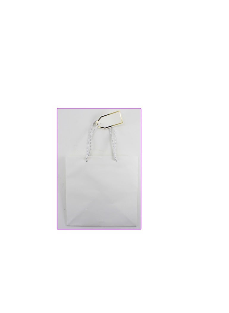 PARTY FUN Paper Gift Bag 25x25x25Cm 1 Pcs White Color  - Image 3