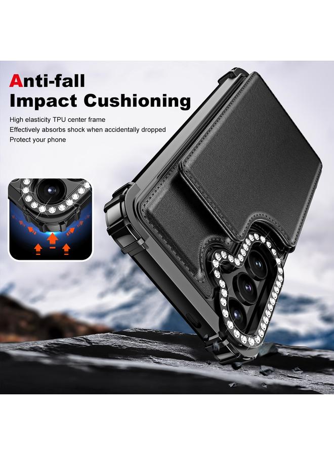 اس-توب جراب هاتف جلدي بتصميم أفقي ماسي لهاتف Samsung Galaxy S24+ 5G - Image 4