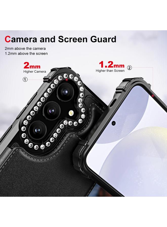 اس-توب جراب هاتف جلدي بتصميم أفقي ماسي لهاتف Samsung Galaxy S24+ 5G - Image 3