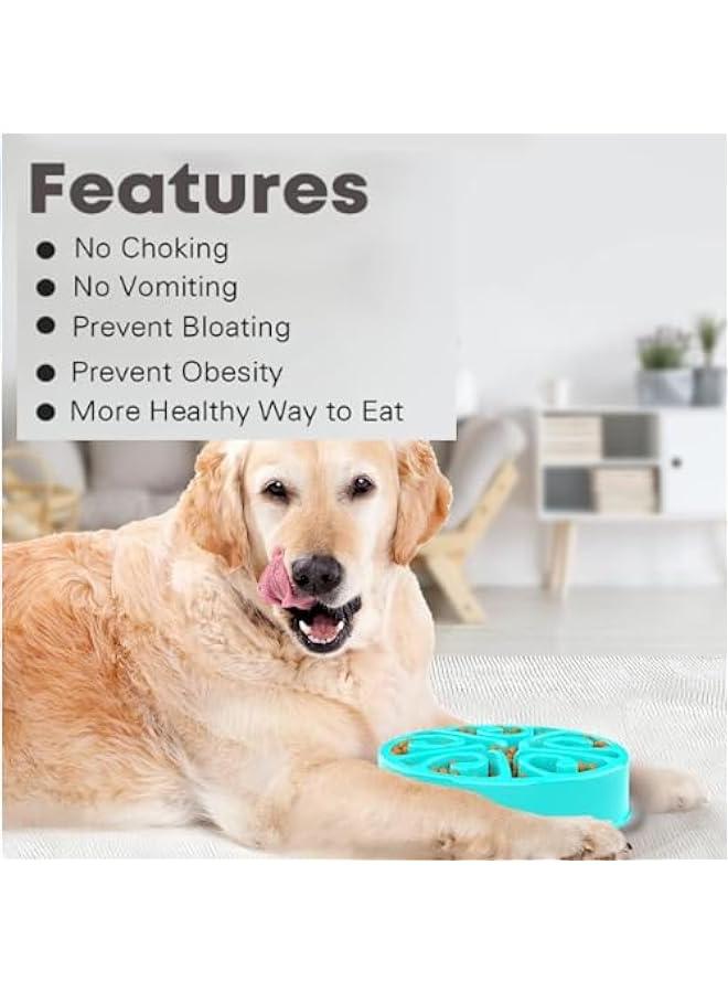 Large Medium Dog Non Slip Maze Puzzle Bowl Food Feeding Dishes Interactive Bloat Stop Preventing Choking Healthy Pet Blue Bowl - Image 4