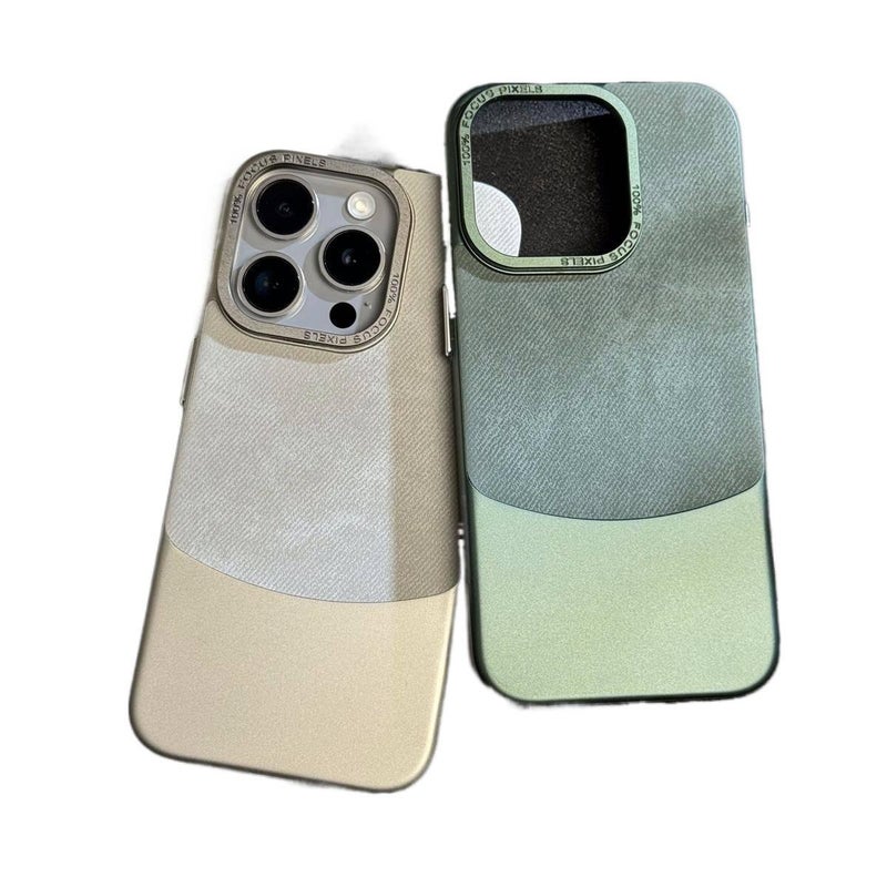 غطاء واقي بFleece Texture لـ iPhone 16 / 16 Plus / 16 Pro / 16 Pro Max مع مقاومة للصدمات وحماية من السقوط مع مقاومة للصدمات مع مقاومة لبصمات الأصابع مع ألوان متباينة مدمجة باللون. - Image 2