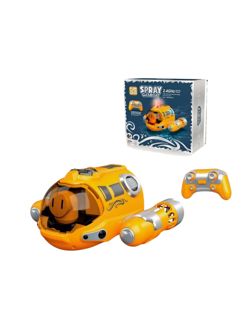 Fast Mini Sprayer Light Remote Control Boat Swimming Pool Water Toys