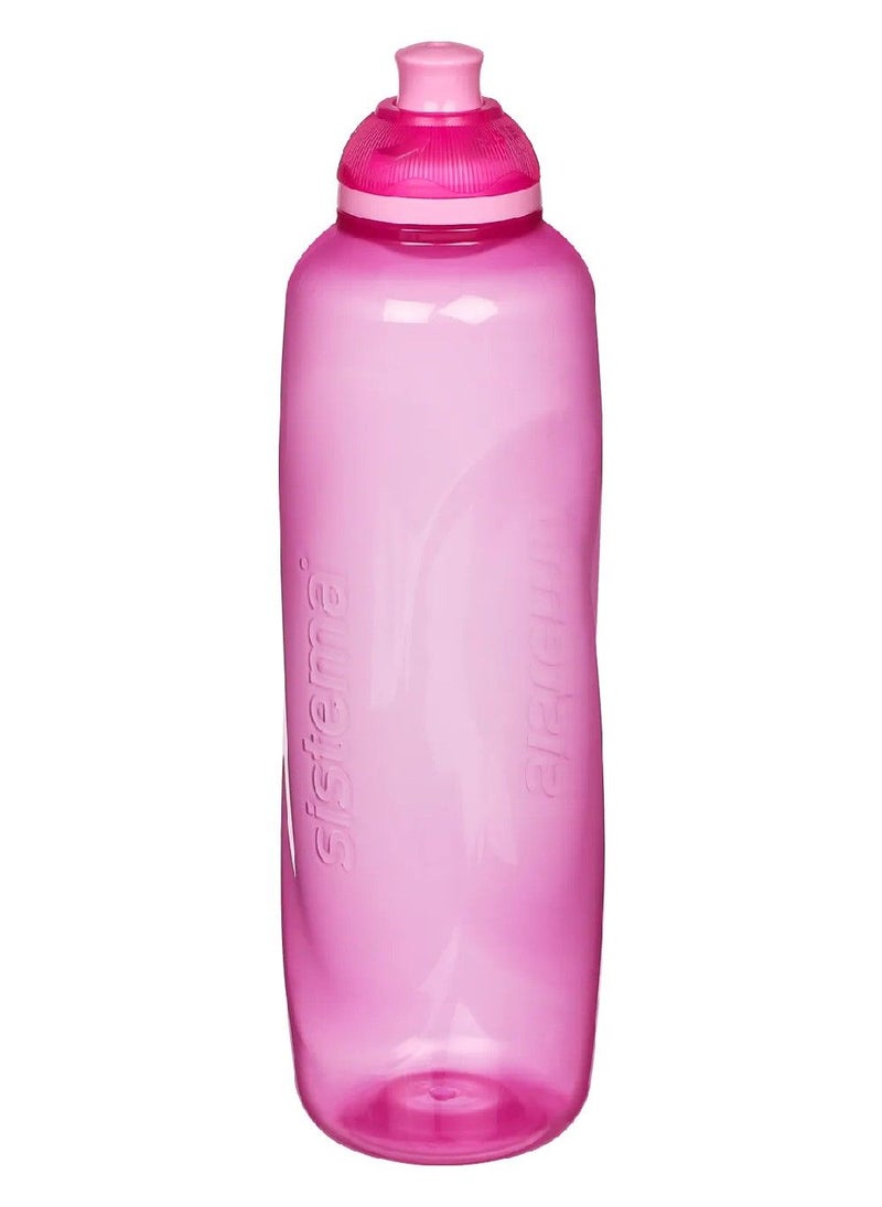 sistema زجاجة ضغط سيستما هليكس: زجاجة رياضية وزجاجة ضغط، رفيق الترطيب، زجاجة للياقة البدنية، أثناء التنقل - وردي - 600 مل - Image 2