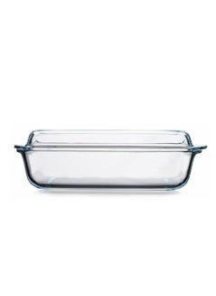 Borcam Rectangular Glass Casserole With Lid 2750 ml 33.9x19x7 cm  - Image 1