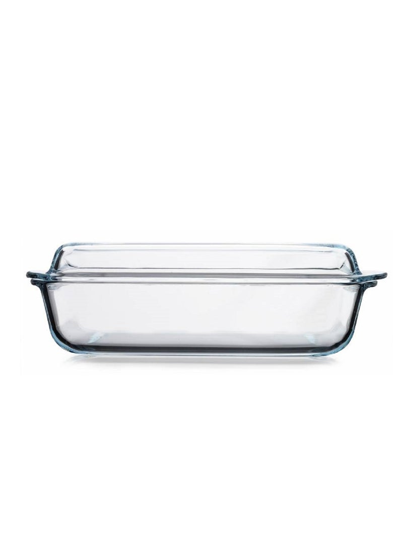 Borcam Rectangular Glass Casserole With Lid 2750 ml 33.9x19x7 cm  - Image 1