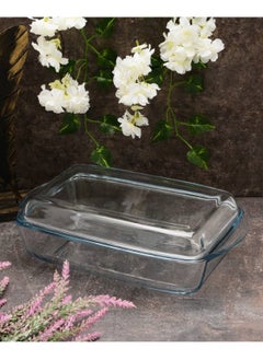 Borcam Rectangular Glass Casserole With Lid 2750 ml 33.9x19x7 cm  - Image 3