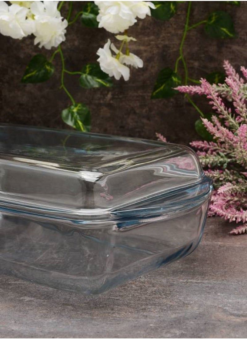 Borcam Rectangular Glass Casserole With Lid 2750 ml 33.9x19x7 cm  - Image 4