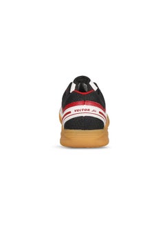 Vector X X Cs-2100 Synthetic Leather & Breathable Mesh Badminton & Tennis Court Shoes For Boys & Girls (Black-White, Size-5)  - Image 5