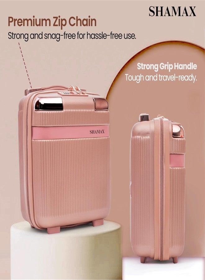 SHAMAX Vanity Box Organiser Case (Waterproof) ABS (Travel-Friendly) Stylish Cosmetic Storage Box for Jewellery, Skincare & Beauty Storage (Rose Gold) - Image 2