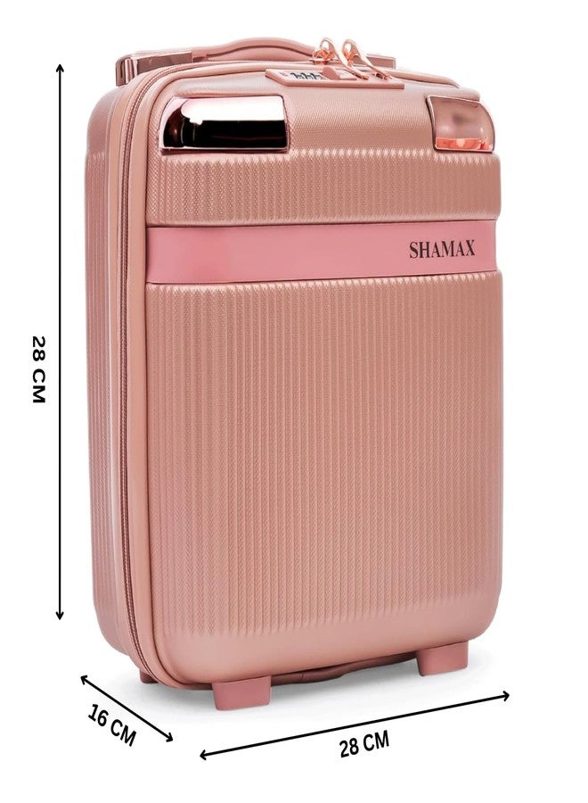 SHAMAX Vanity Box Organiser Case (Waterproof) ABS (Travel-Friendly) Stylish Cosmetic Storage Box for Jewellery, Skincare & Beauty Storage (Rose Gold) - Image 4