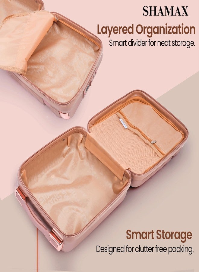 SHAMAX Vanity Box Organiser Case (Waterproof) ABS (Travel-Friendly) Stylish Cosmetic Storage Box for Jewellery, Skincare & Beauty Storage (Rose Gold) - Image 3