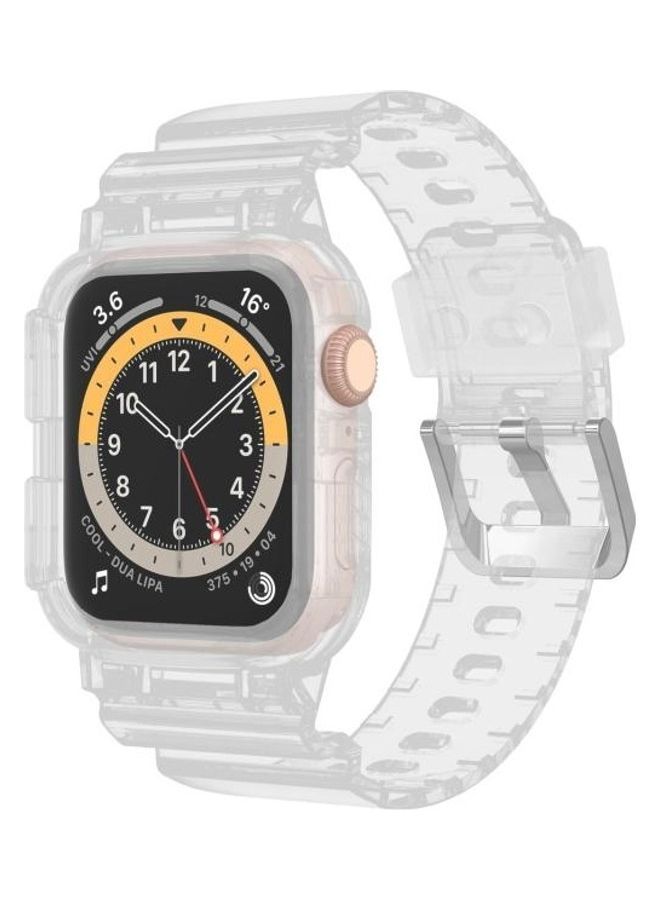 نيبمينينت سوار ساعة بديل بتصميم عرقي لسلسلة ساعات أبل 1/2/3/4/5/6/7/SE 42/44/45 مم Transparent - Image 2