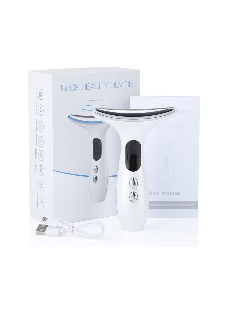 Y&D - Face and Neck Massager, Skin Rejuvenation Beauty Instrument, Vibration Facial Massage Device, with Rejuvenation, Anti-wrinkle Phototherapy Functions, for Lift Care - Image 1