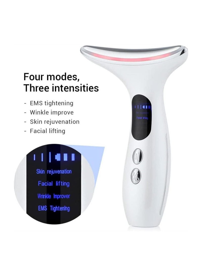 Y&D - Face and Neck Massager, Skin Rejuvenation Beauty Instrument, Vibration Facial Massage Device, with Rejuvenation, Anti-wrinkle Phototherapy Functions, for Lift Care - Image 1