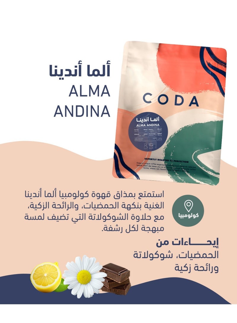 كودا باكج كودا 5 أنواع مميزة من حبوب القهوة المختصة | 250 جرام × 5 - Image 3