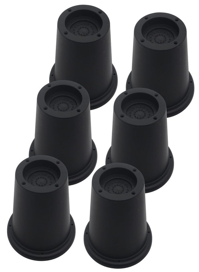 HANIHUA 6 Pack Furniture Risers Black Bed Risers 2 inch, Bed Lifts Risers for Sofa, Couch, Desk, Heavy Duty Bed Frame Risers Table Leg Extenders Supports Up to 1,300 Lbs - Image 1
