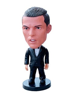 Cristiano Ronaldo Action Figure with Base, Soccer Star Ronaldo Figure Toy, Football Statue Figure, Super Collectible Model Statue Action Figure Toy 7CM