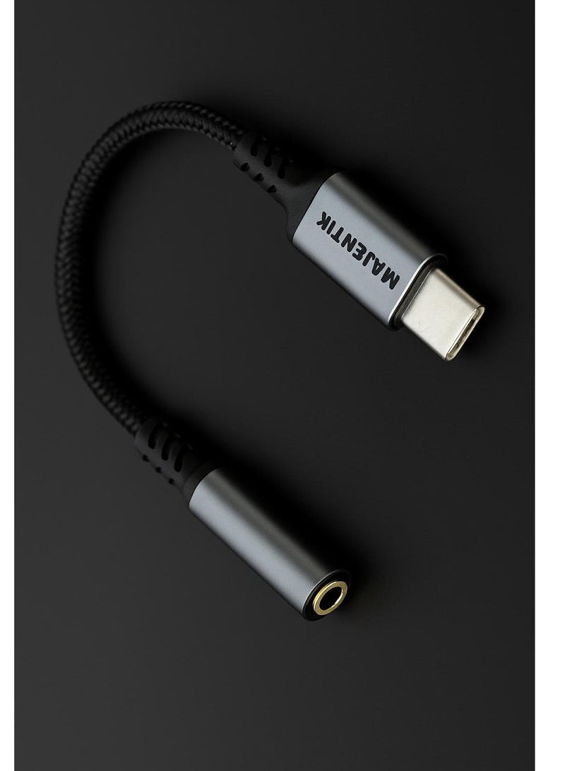 majentik majentik Type -c to 3.5mm adapter aluminum alloy aduio cable - Image 1