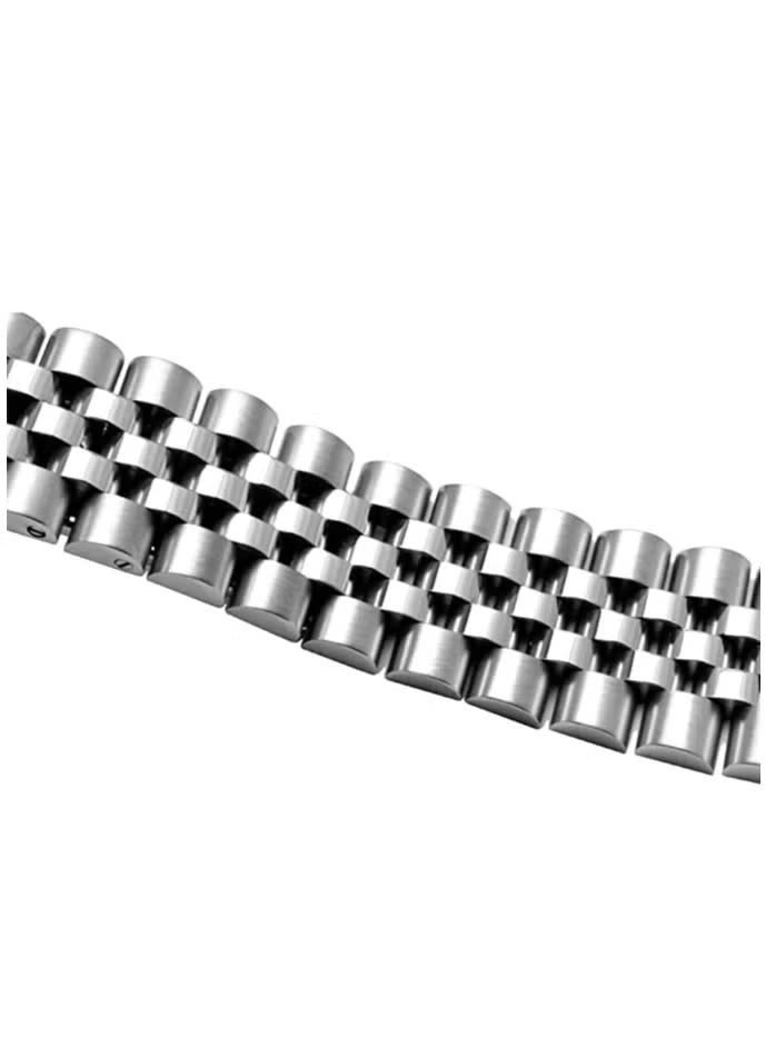 Stainless Steel Watch Band Screw Fixed Strap Double Lock Diver Clasp Polished Brushed Tapered 22mm - Image 1