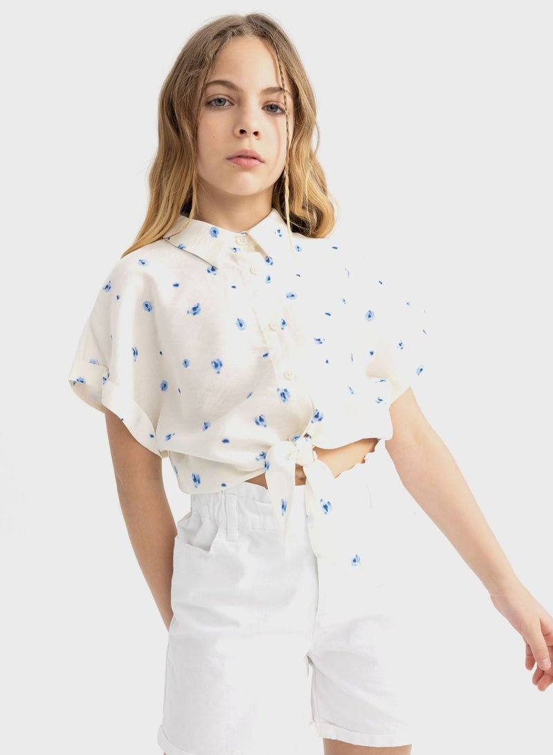 DeFacto Crop Short Sleeve Shirt - Image 4
