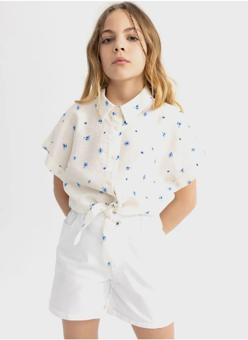 ديفاكتو Crop Short Sleeve Shirt